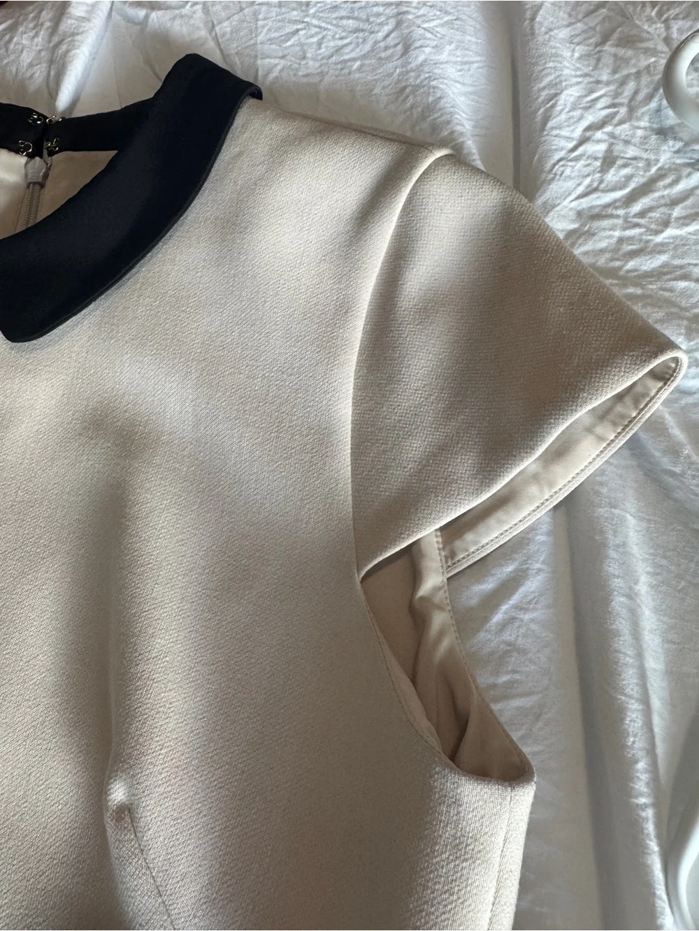 kate spade Cream Midi Dress with Black Peter Pan Collar